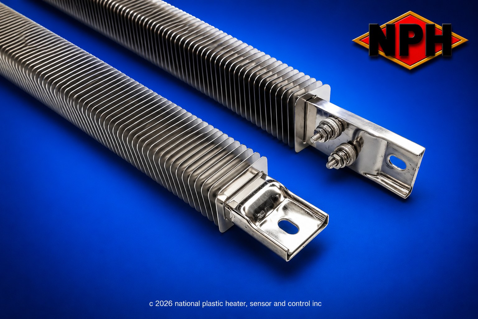 Finned Channel Strip Heaters-Closeup 